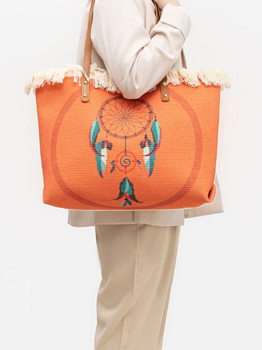 Fashionable Printed Canvas Shoulder Bag