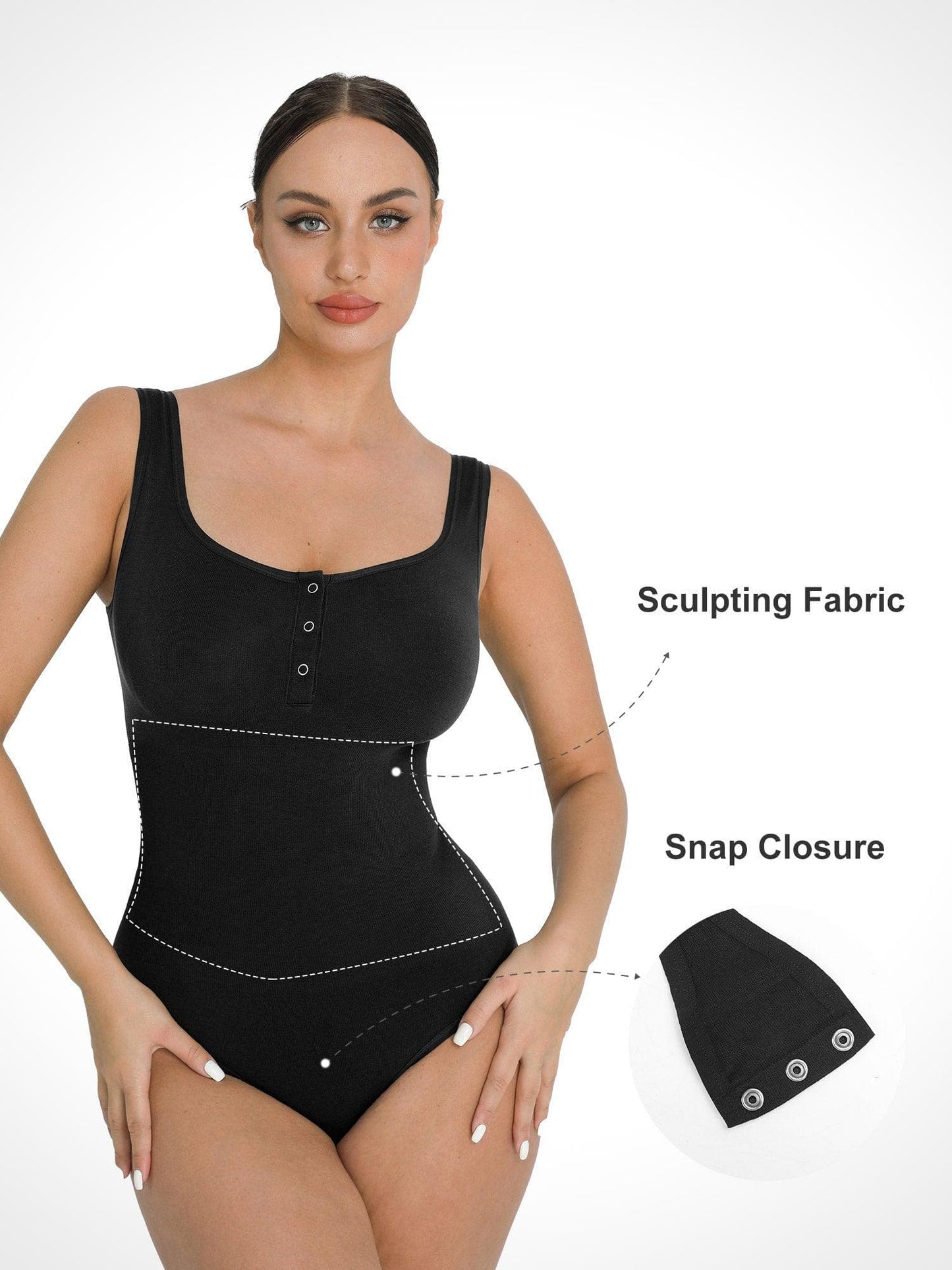 Seamless Modal Shapewear Square Neck Bodysuit